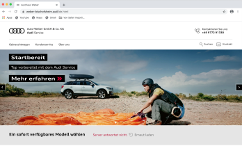 Audi-Händler-Service Homepage